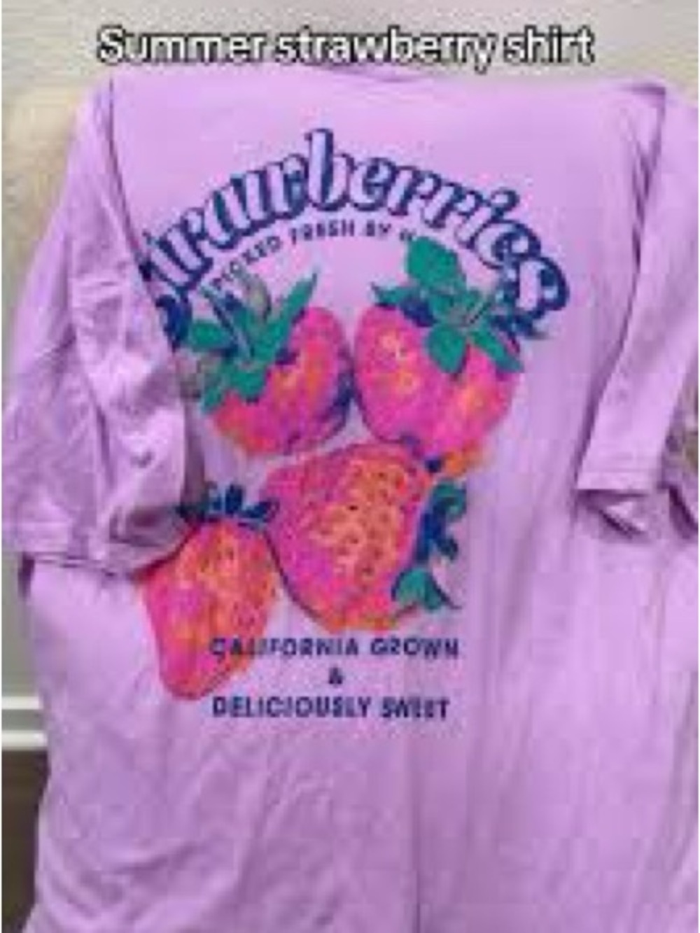 ISO wild fable Lavender Pink Strawberry Graphic Tee
